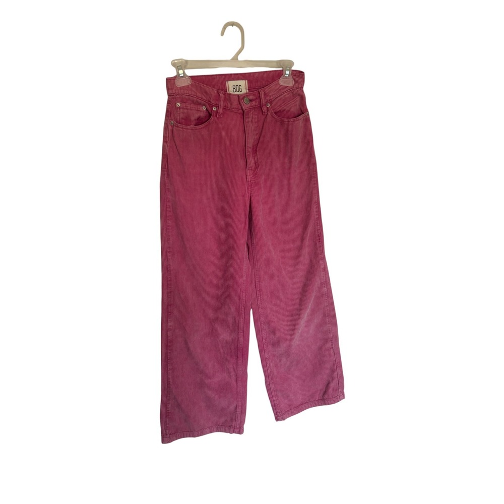 BDG Urban Outfitters Pink Corduroy Wide Leg High Rise Pants size 26 missing‎ tag
